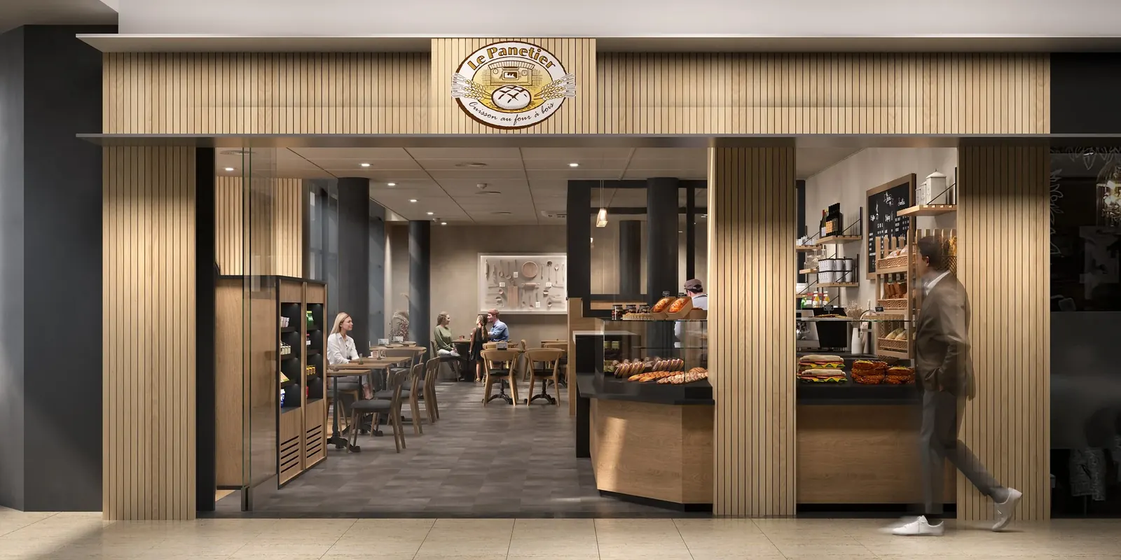 Boulangerie Le Panetier à La Praille, aménagement conçu par DraftC