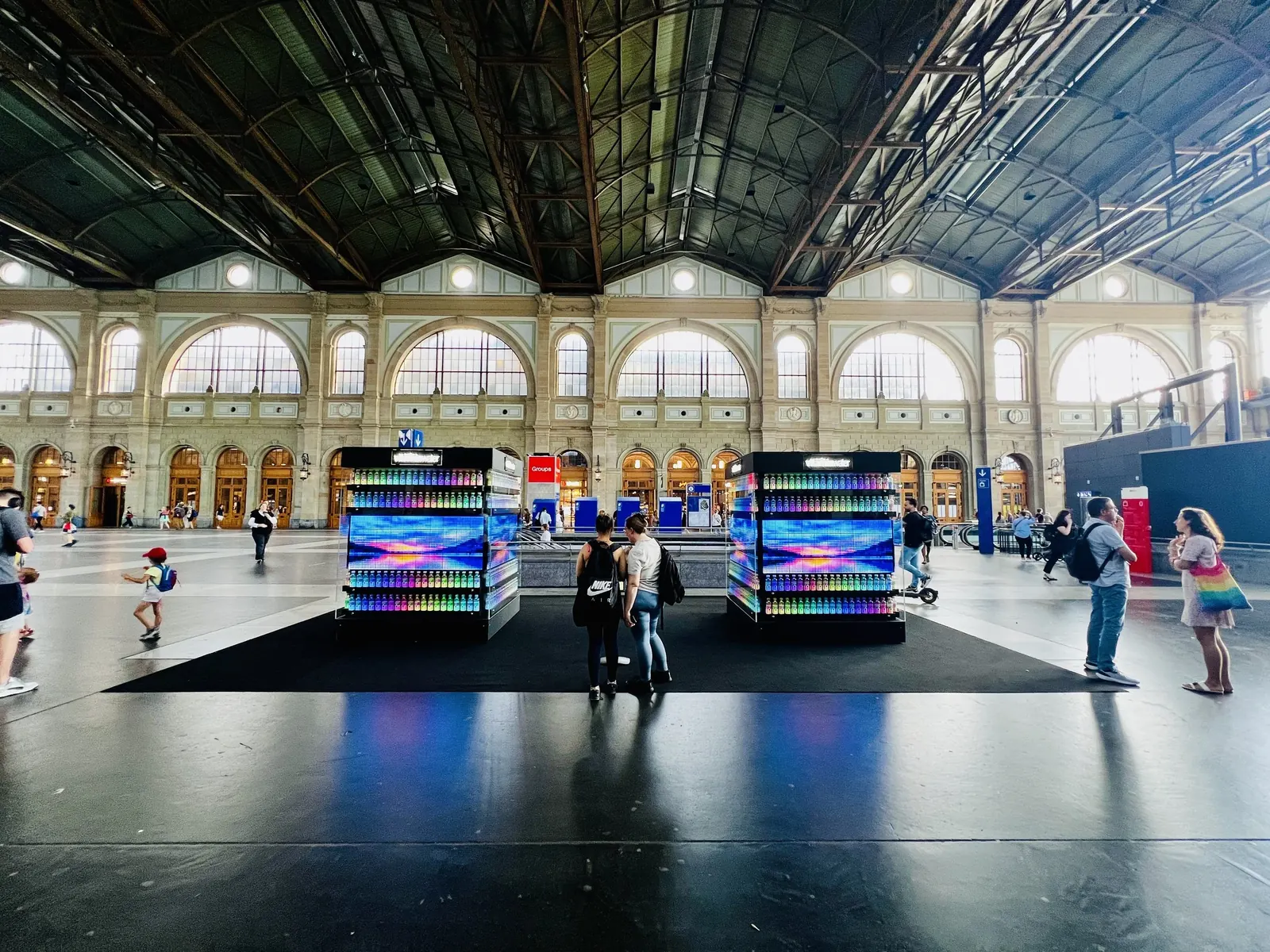 Activation VITACUBE en gare de Zurich, conçue par DraftC
